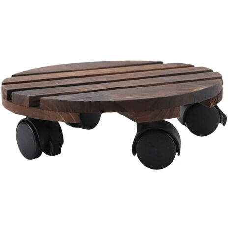 Chariot pour pot de fleurs 35 cm marron 35 cm (1/5)