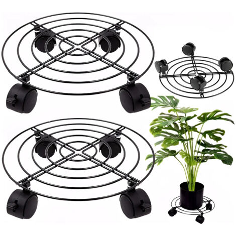 Socles pour pots de fleurs avec roues pivotantes 360 (1/5)