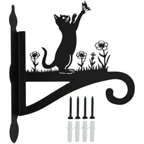 Support mural pour plantes en forme de papillon et de chat (1/5)