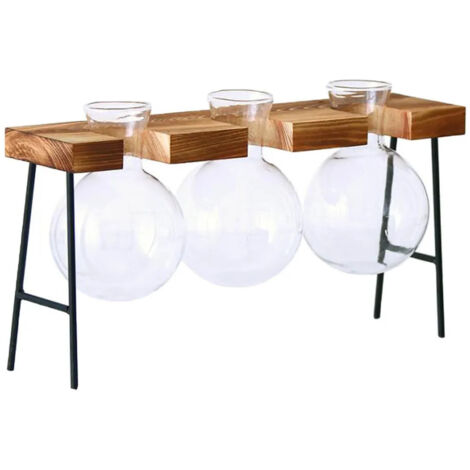 Support plantes en bois chelle jardin 3 vases (1/5)