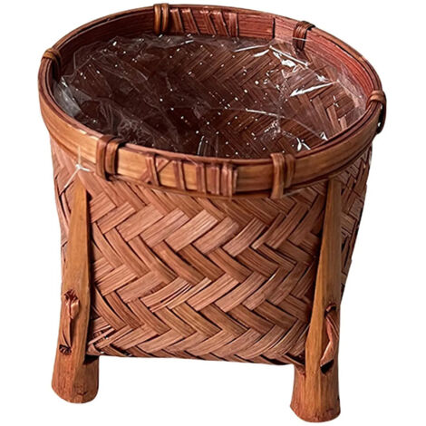 Pot de fleurs en bambou tress pour jardin et balcon (1/5)