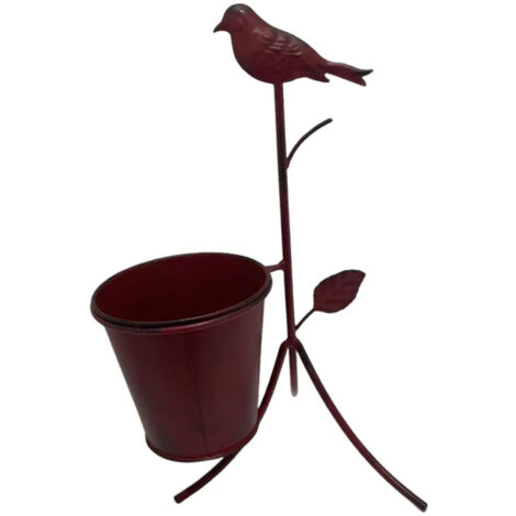 Pot de fleurs cubique en mtal (1/5)