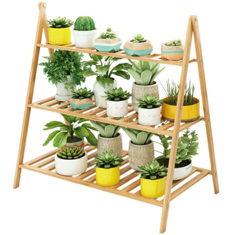 Support pour plantes en bambou plusieurs niveaux (1/5)