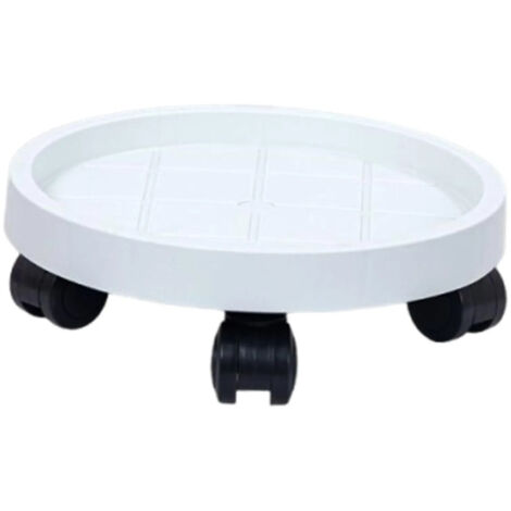 Support plantes blanc roulettes diamtre de la base 30 cm (1/5)