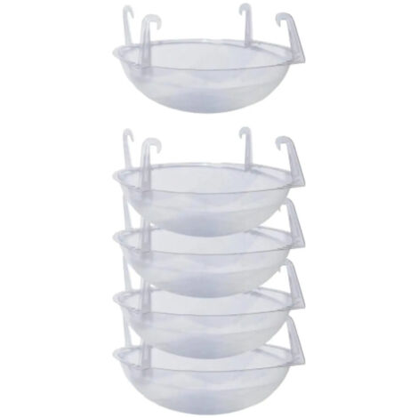 soucoupes transparentes pour plantes avec crochet et support (1/5)