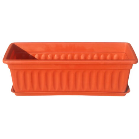 Pot de fleurs rectangulaire multifonctionnel avec trou de drainage (1/5)