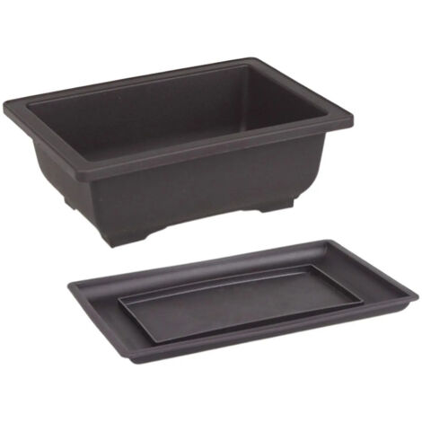 Pots de culture avec plateau, pot rectangulaire S (1/5)