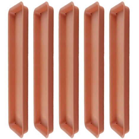 Ensemble de soucoupes rectangulaires pour plantes : Rouge idéal
