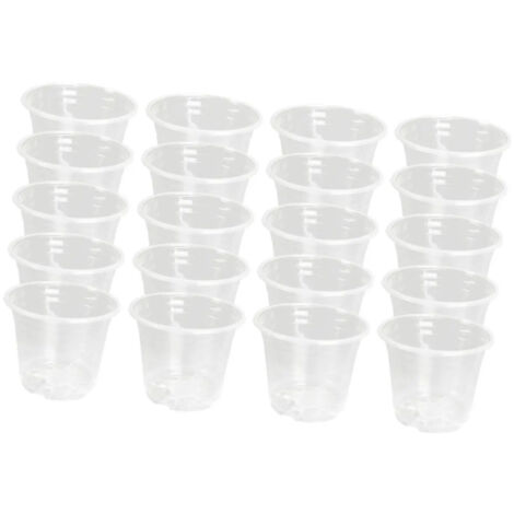 20 pots transparents pour plantes de pépinière (1/5)