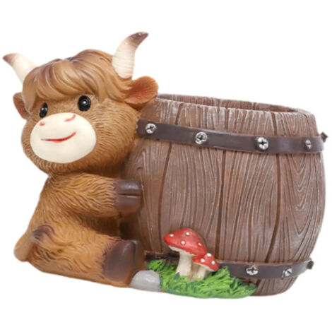 Ornement de pot de fleurs mignon en forme de vache, design (1/5)