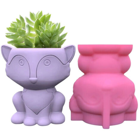 Moule en silicone pour pot de fleurs renard, moule en silicone Pa (1/5)