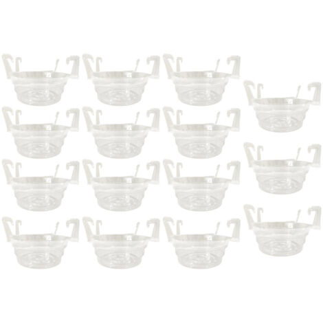 Plateau pour pots de fleurs 15 pièces avec crochets, 15 cm (1/5)