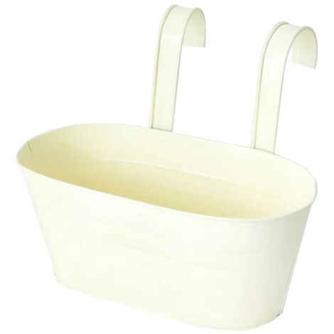 Support suspendu pour plantes, crochets amovibles, blanc (1/5)