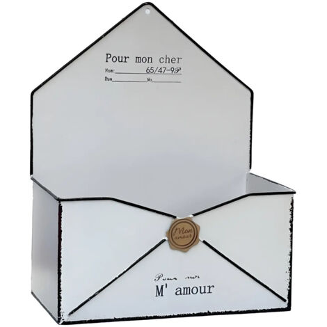 Jardinière murale en métal en forme d'enveloppe, durable (1/5)