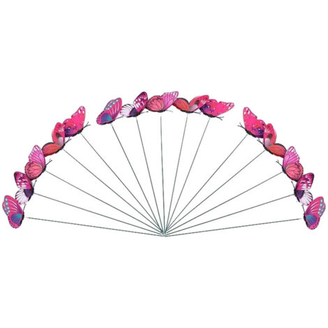 Jardinière d'extérieur décorée de papillons, 24 unités (1/5)