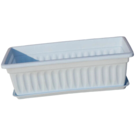 Pot de fleurs rectangulaire multifonctionnel avec trou de drainage (1/5)