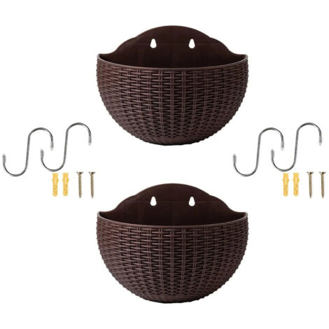 Lot de 4 supports pour plantes en macramé, pots de fleurs suspendus (1/5)