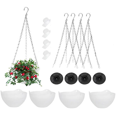 Jardinières rectangulaires à arrosage automatique, lot de 2, style moderne (1/5)
