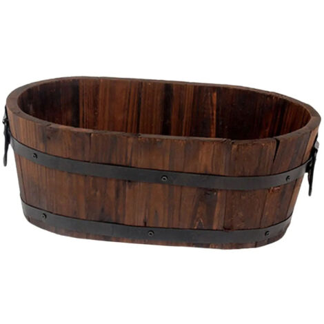 Jardinière, pot de fleurs, organisateur de décorations, pot de fleurs ovale (1/5)