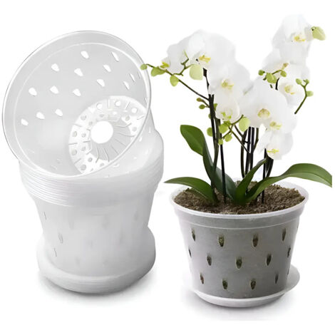 Socle décoratif rond rustique en bois, support surélevé pour plantes (1/5)