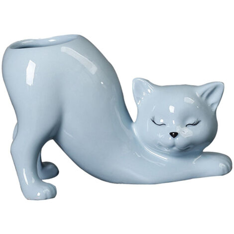 Pot de fleurs en forme de queue de chat, vase en céramique, ornements pour (1/5)