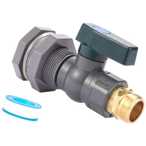 Ensemble de robinets en PVC pour rcuprateurs deau de pluie adaptateur (1/5)