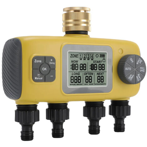 Minuteur dirrigation 4 zones programmable et indpendant