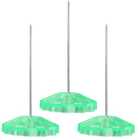 de 3 porte documents picots en plastique vert tige droite (1/5)