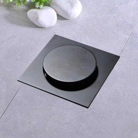 Passoire invisible carre pour salle de bain en acier inoxydable 15 x 15 cm (1/5)