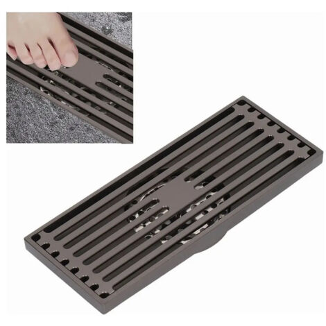 Grilles dvacuation de sol linaires en acier 8x3 pouces (1/5)