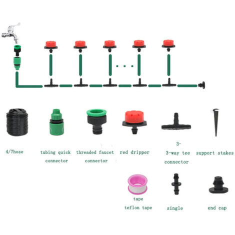 Kit de systme dirrigation kit de gouttegoutte minuterie (1/5)