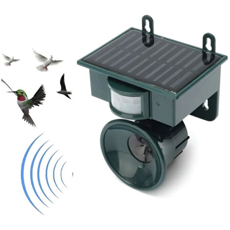 Rpulsif oiseaux solaire ultrasons avec capteur PIR (1/5)