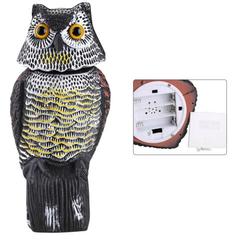 Hibou protecteur tte rotative leurre rpulsif