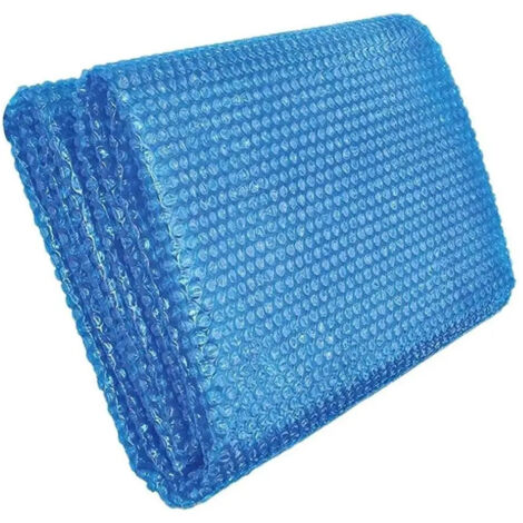 Couverture solaire bleue pour piscine protection et ombre (1/5)