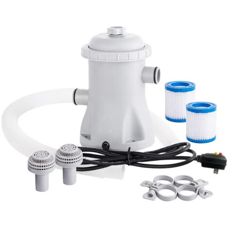 Pompe de filtration lectrique pour piscine 330 GPH avec 2 cartouches (1/5)