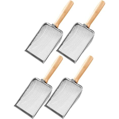 Tamis de jardin en maille de sable avec poignée en bois robuste pour sol, (1/5)