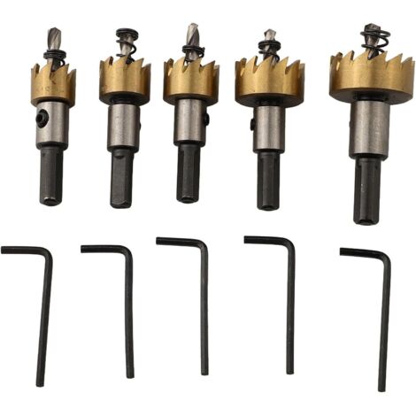 Lot de 5 forets en acier inoxydable avec clé pour différents besoins de (1/5)