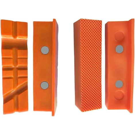 Lot de 4 coussinets magnétiques pour étau, bandes de protection d'étau, (1/5)