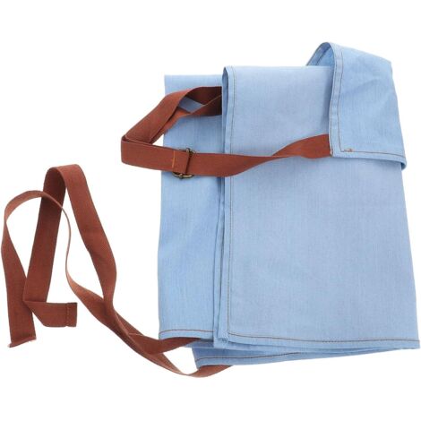 Tablier de cuisine en denim pour femme avec sangle de cou et poches (1/5)