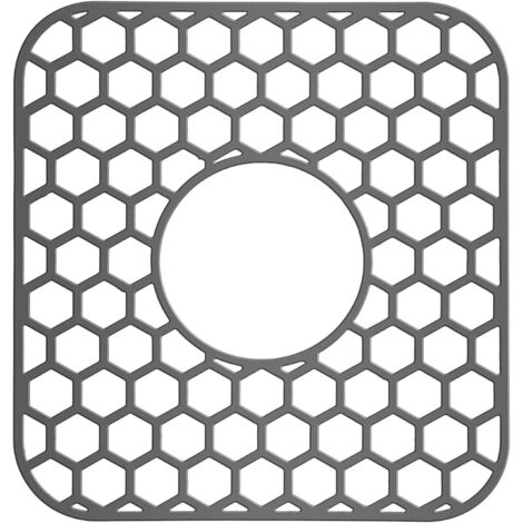 Tapis égouttoir en silicone pour évier de cuisine, motif nid d'abeille (1/5)