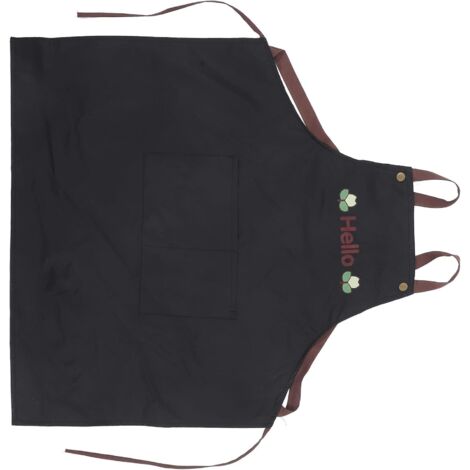 Tablier de cuisine imperméable noir haute densité résistant à l'huile (1/5)