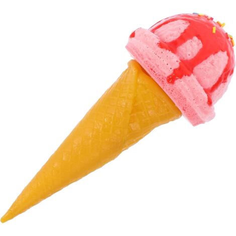 Aimant de réfrigérateur en forme de cornet de glace rose, modèle de (1/5)