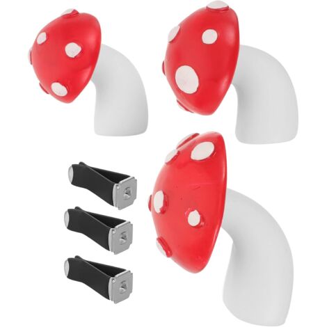 Aimants de réfrigérateur en forme de champignon, lot de 3, motif dessin (1/5)