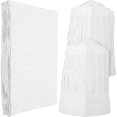 20 toques de chef jetables en papier pour la restauration et la cuisine (1/5)