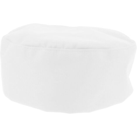 Toque de chef unisexe pour adultes, blanche. (1/5)