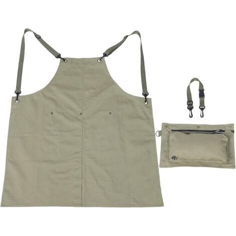 Tablier polyvalent en toile de coton imperméable ajustable (1/5)