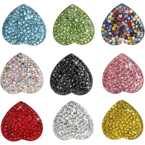 Aimants de réfrigérateur en forme de cœur, lot de 9, couleurs assorties (1/5)