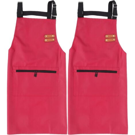 Ensemble de 2 tabliers en PU ajustables imperméables pour hommes et femmes (1/5)