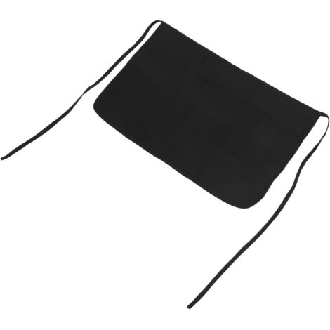 Tablier de travail noir en polyester avec plusieurs poches et ajustable (1/5)
