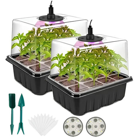 Kit 2 Bandejas 12 Celdas P/ Plantulas Réutilisables Negras (1/5)